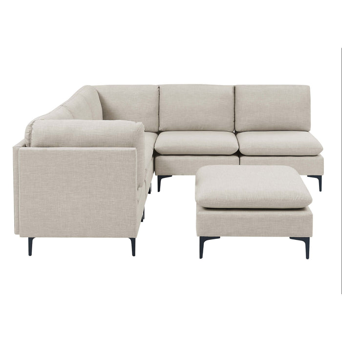 Upholstered Modular Sectional & Tall Legs