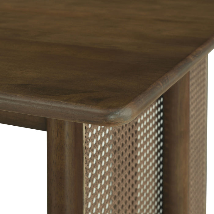 Dining Table With Rattan Accents