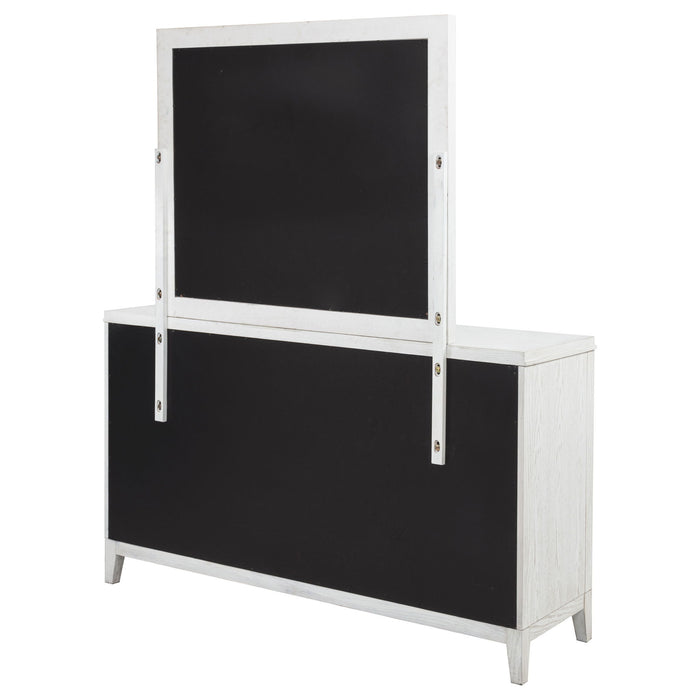 6 Drawer Dresser & Mirror - White
