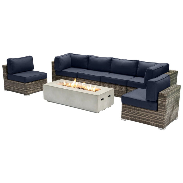 Outdoor Elegance Conversation Set With Fire Pit