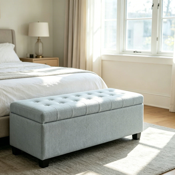 Elegant Tufted Storage Ottoman Bench