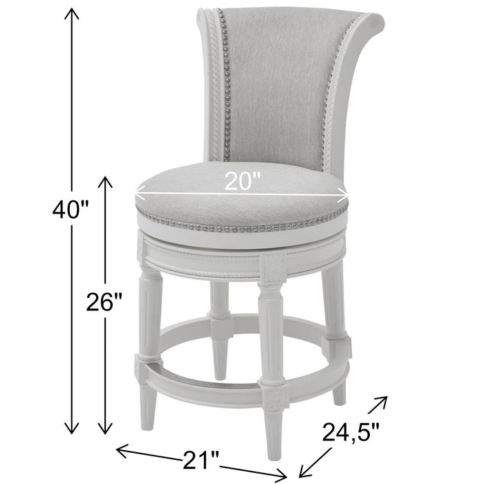 Swivel Barstool With High-Back
