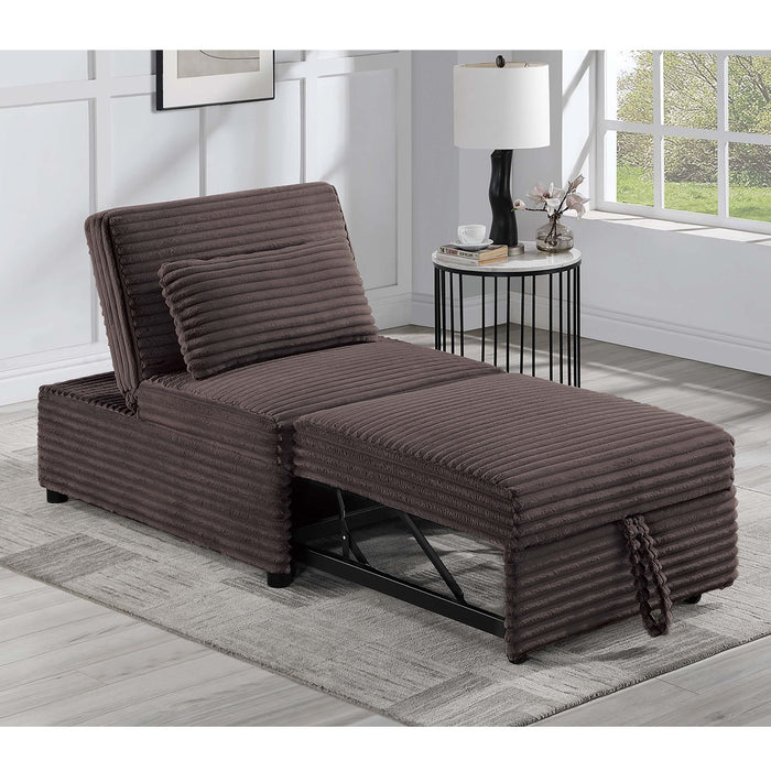 Sleeper Sofa Chair With Plush Cushion And Pull Out Bed Convertible Couch With Matching Pillow - Chocolate