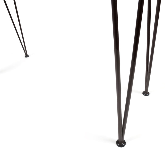 Dione Outdoor Industrial Acacia Wood Bar Set With Metal Frame And Slat Paneling - Brown