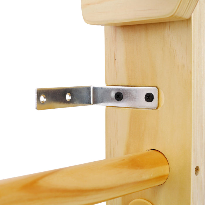 Swedish Ladder, Stall Bars Set For Physical Therapy & Gymnastics - Natural