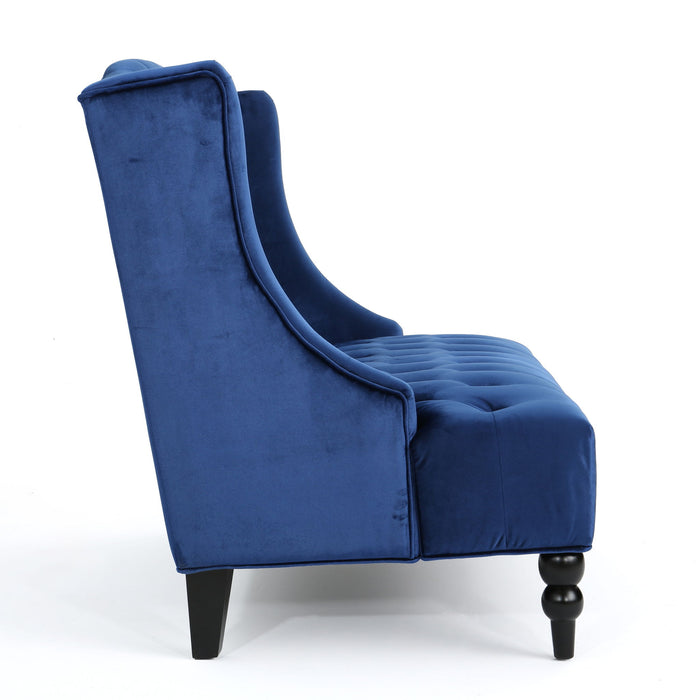 Nurturing - Upholstered Loveseat With Wing Back And Diamond Tufting