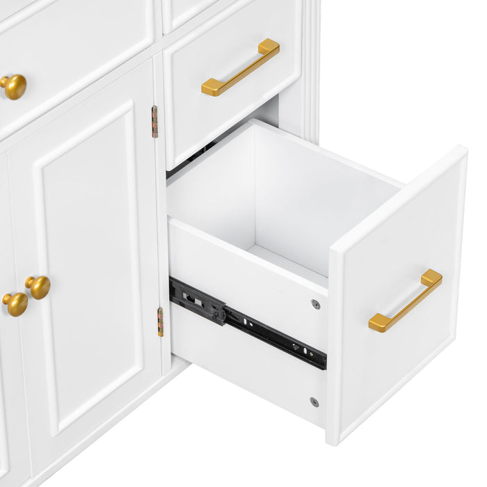 Bathroom Vanity With Sink Top, 3 Soft Closing Drawers
