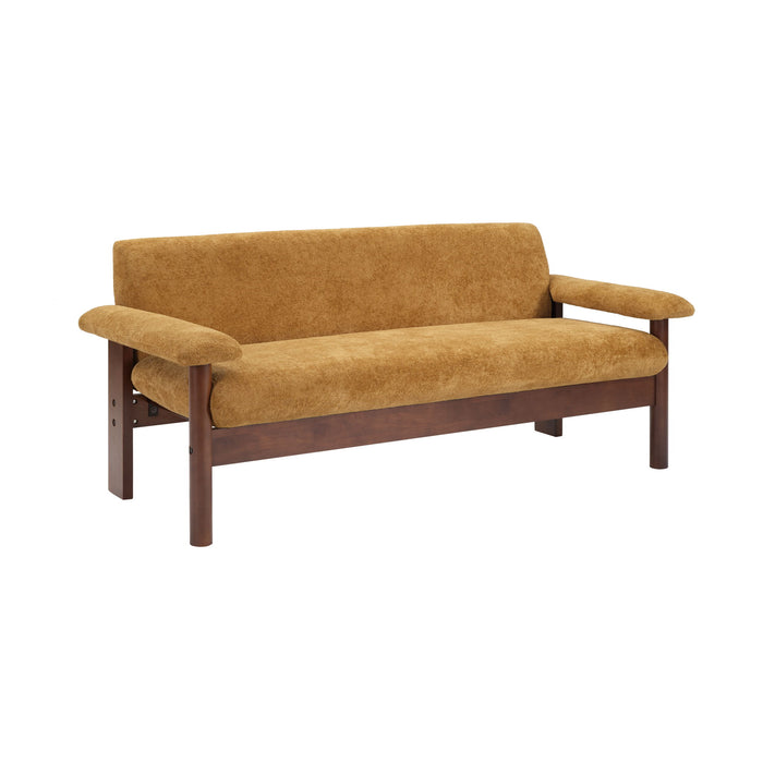 Sofa With Pillow Top Arms, Single Cushion Couch For Living Room - Yellow