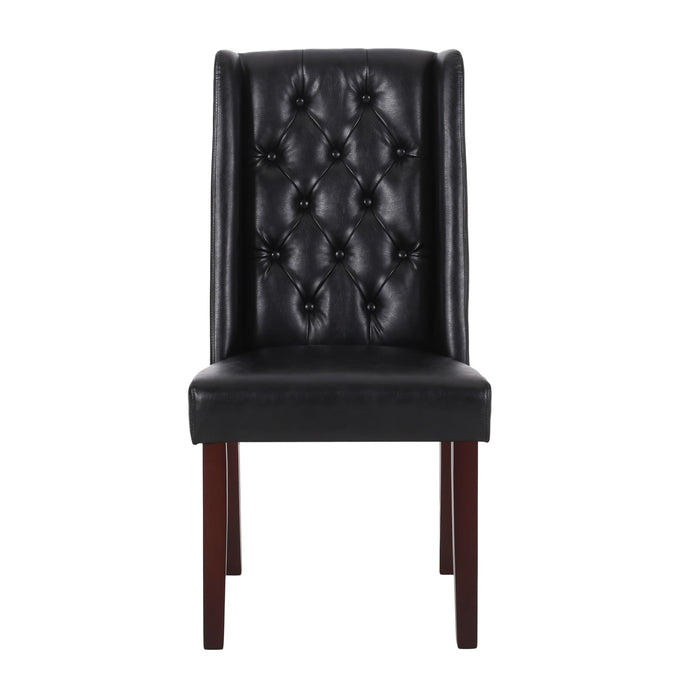 Sophisticated Tufted Dining Chair With High Back Design