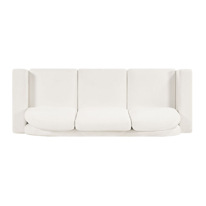 Modern 3 Seater Sofa With Curved Backrest