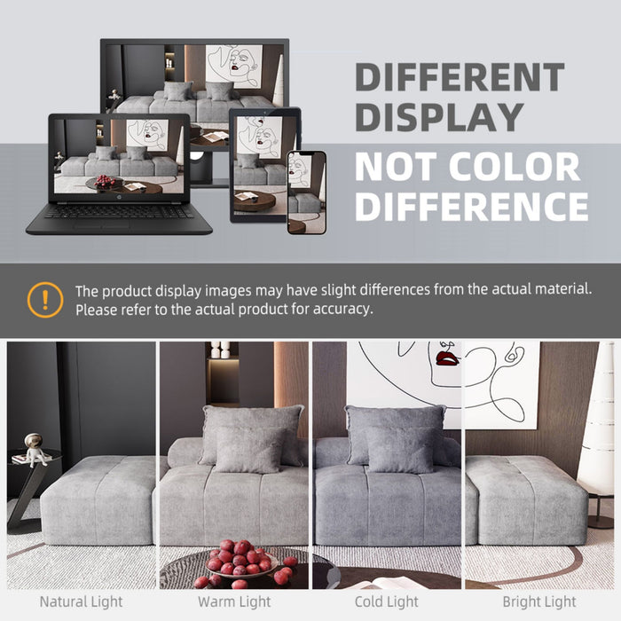 Modern Oversized, Modular Sectional Sofa With Pillows