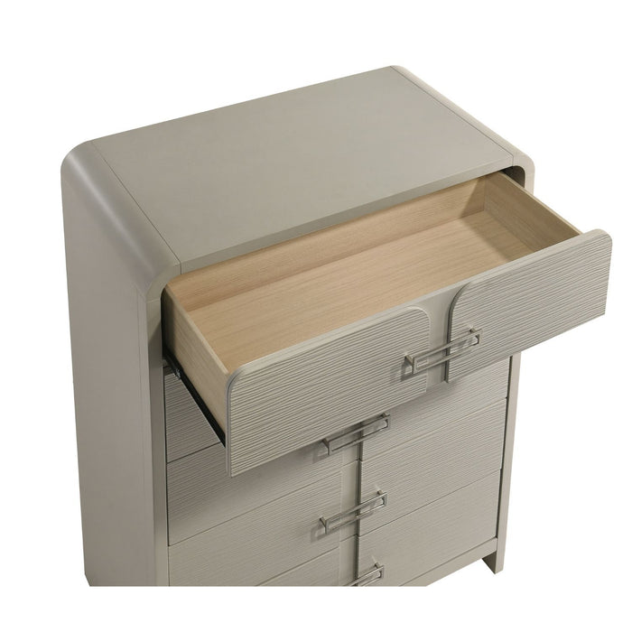 Aria - 5 Drawer Chest - Beige