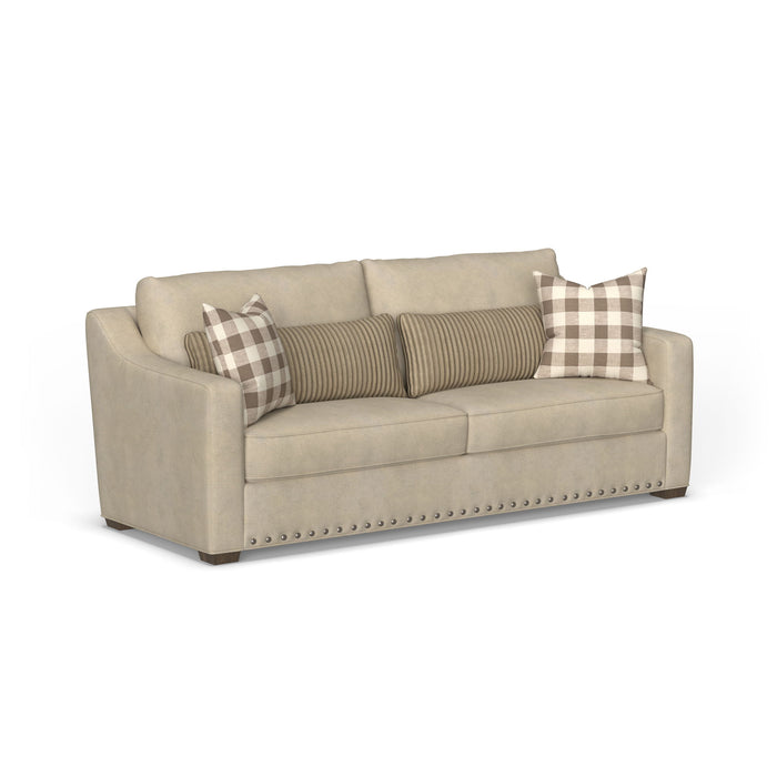 Milo - Fabric Two-Cushion Sofa With Nailhead Trim