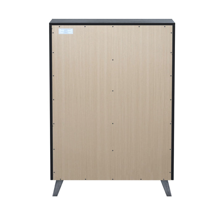 Rappa - 5-Drawer Wood Dresser - Warm Gray