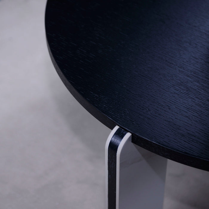 Round Coffee & End Table Set - Black