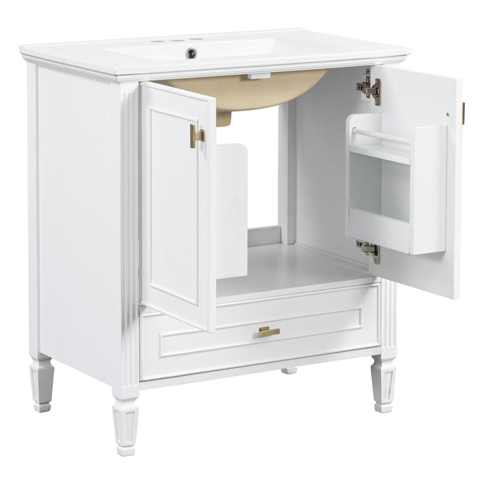 Freestanding Vanity With 1 Drawer & 2 Soft Close Doors With Door Mounted Storage