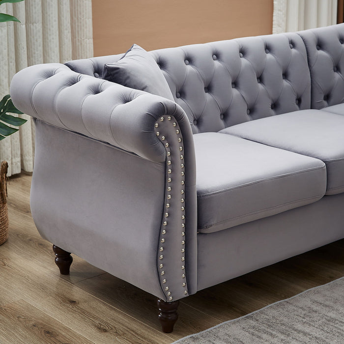 Streamline Modern L-Shaped Corner Sofa