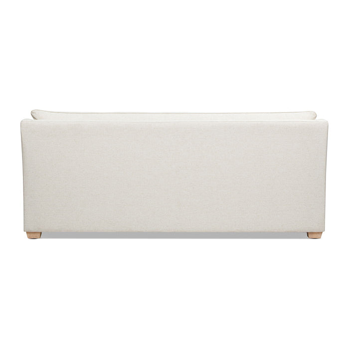 Ada - Flared Arm Contemporary Sofa With Lumbar Pillows - Flax White