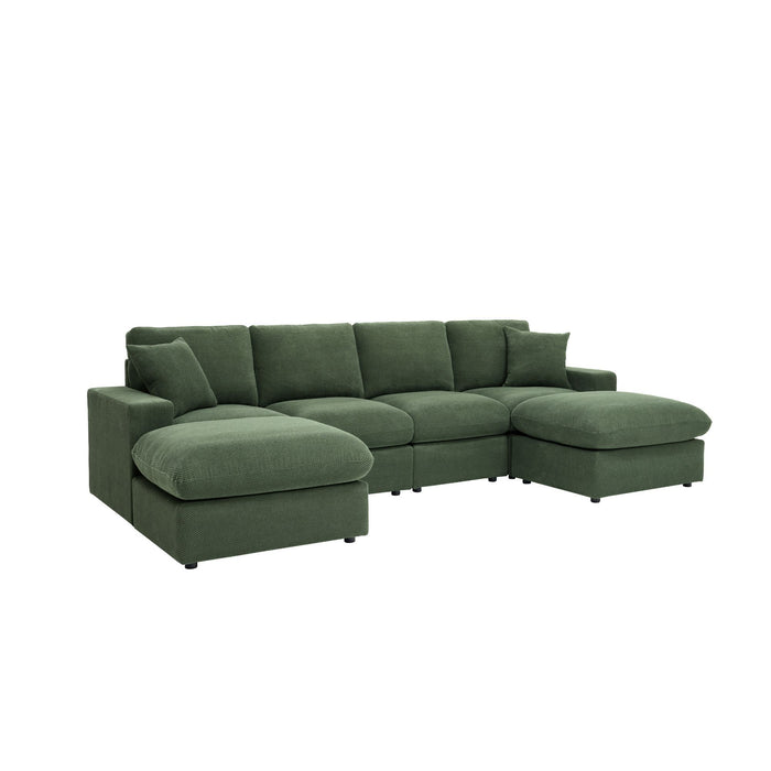 Sectional With 2 Ottomans