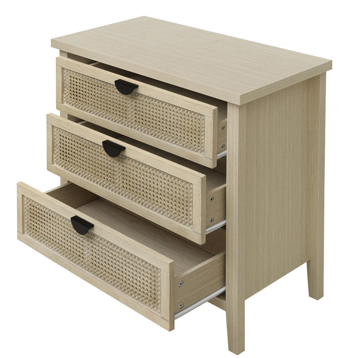 3 Drawer Cabinet, Suitable For Bedroom - Natural