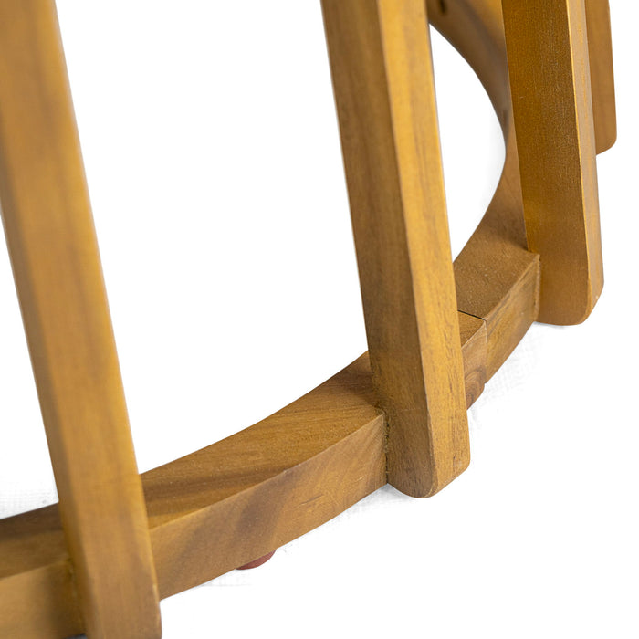 Outdoor Round Top Dining Table, Round Bistro Table - Teak