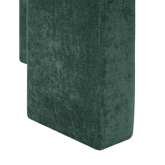 Modern 3 Leg Chenille Accent Chair With Ergonomic Arms & Removable Pillow