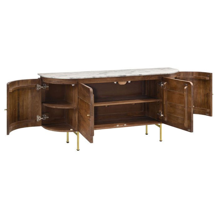 Feast - 4 Door Sideboard Buffet Cabinet - Natural