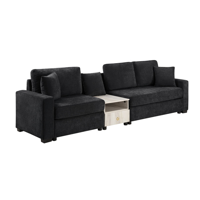 Modular Sofa Couch With Storage Armrest And Center Console