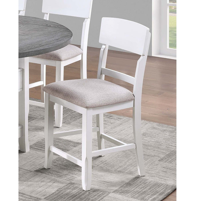 Contemporary Counter Height Dining Set With Built In Lazy Susan