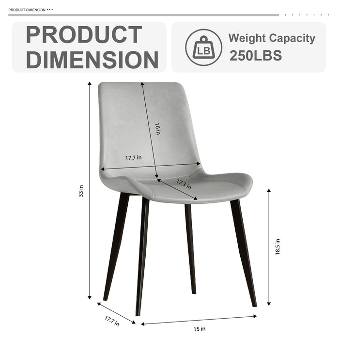 Modern Dining Chair With Carbon Steel Legs
