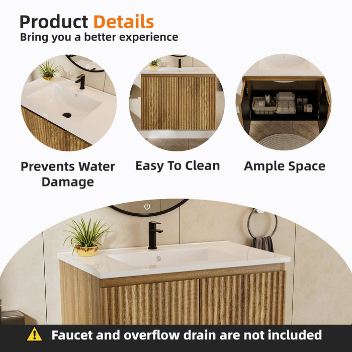 Folding Wall Cabinet With Creamic Sink