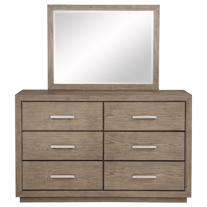 Gibbons - 6 Drawer Dresser And Mirror Set - Brown