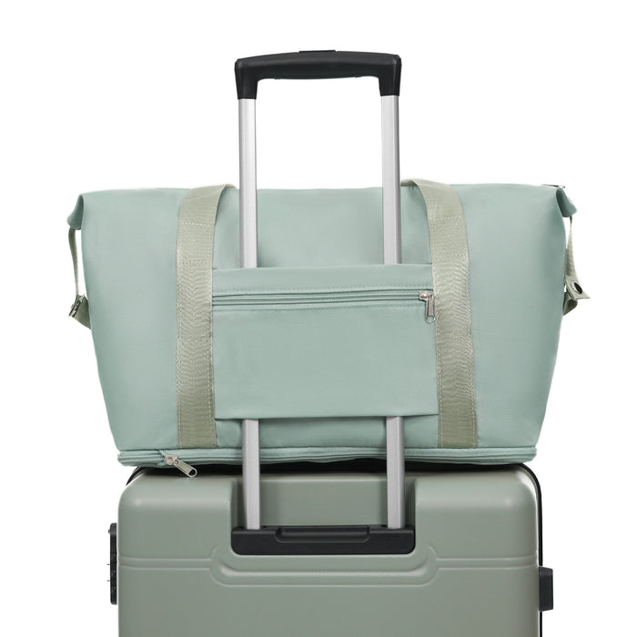6 Piece Lightweight Hardshell Luggage Set With Double Spinner Wheels, Password Lock