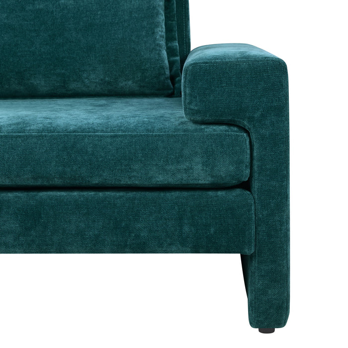 Upholstered Accent Chair With Wide Armrests And Ergonomic Back Support