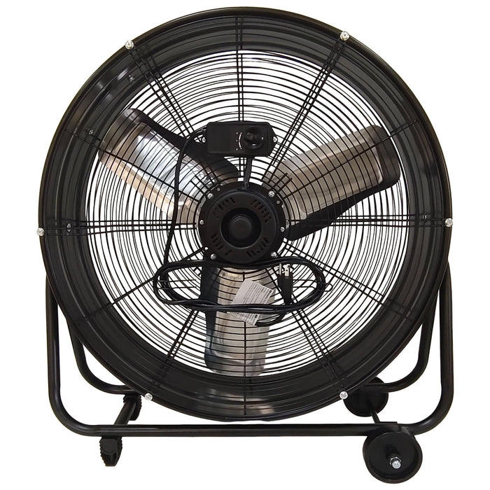 Drum Fan With Pure Copper Wiring Motor And Blades - Black