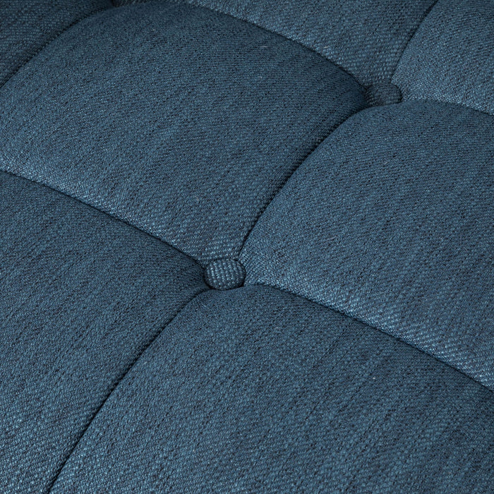 Contemporary Club Chair With Button Tufted Waffle Stitch