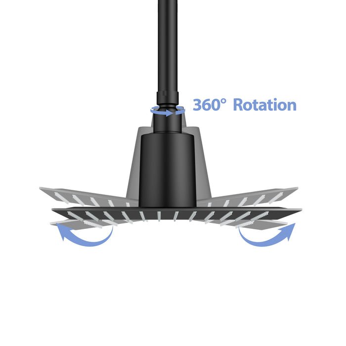 Ultra Thin 8" Square Rain Shower Head 304 Stainless Steel, Wall / Ceiling Mounted