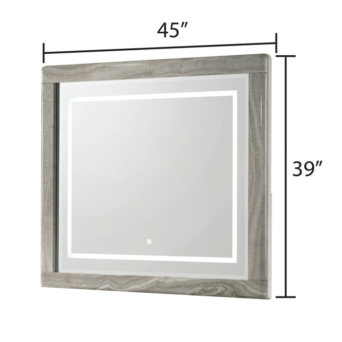 Jazz - LED Mirror With Touch Sensor Switch (Dresser Not Included) - White