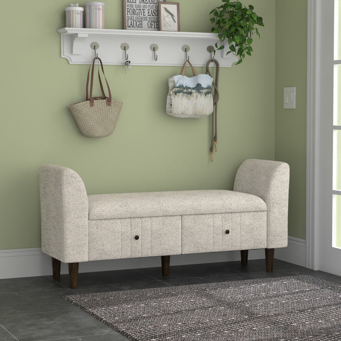 Emily - Storage Ottoman - Sesame
