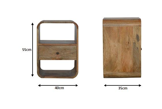 London - Nightstand - Beige Brown