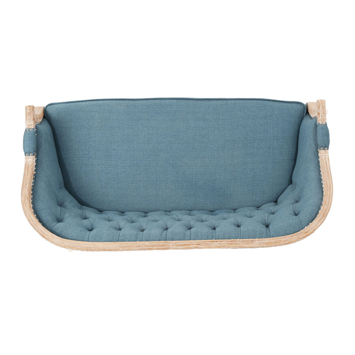 French Country Chesterfield Style Tufted Loveseat