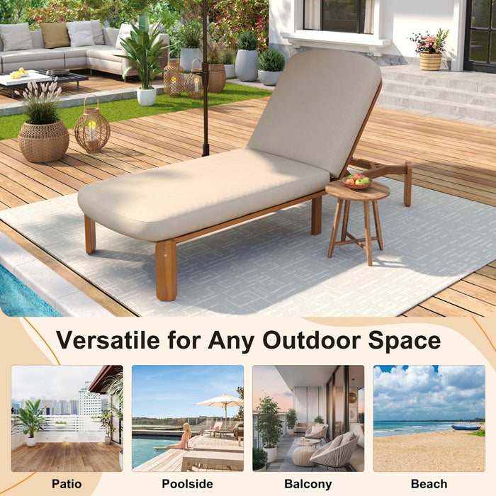 Outdoor Chaise Lounge With Adjustable Backrest