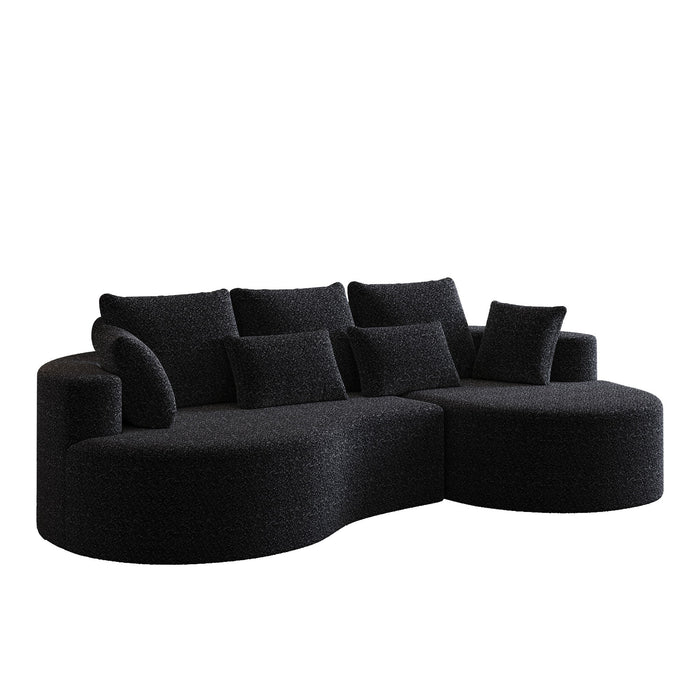 Curved Oversized Sectional Sofa With Extra Deep Seat