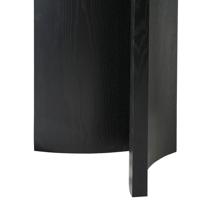 Dining Table With Curved Legs - Black