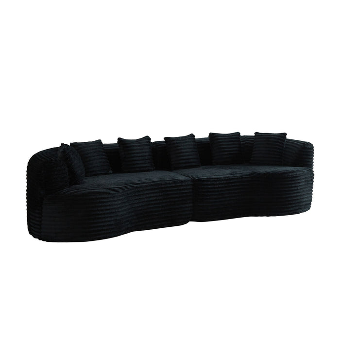 Sectional Sofa, Oversized 4 Seater With Deep Seat Design