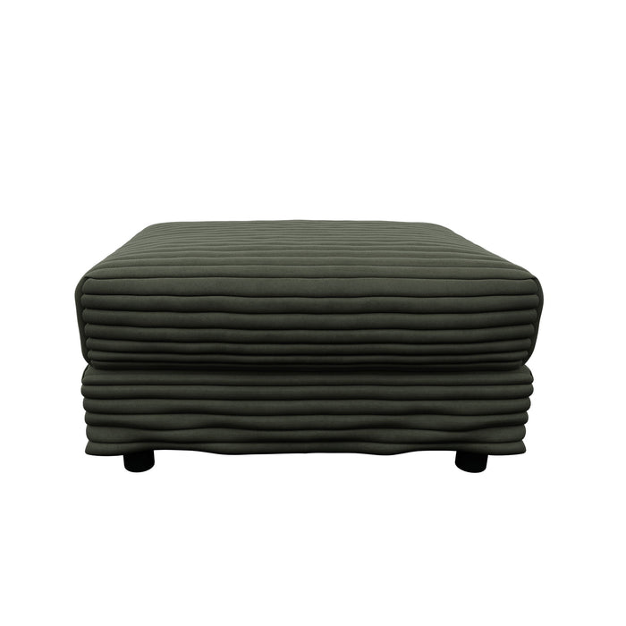 Convertible Deep Seat Sofa With Soft Pillows And Ottomans