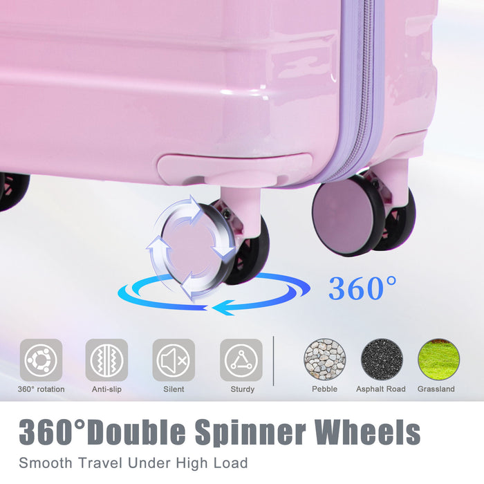 Luggage Set 20" /24" /28" With Combination Lock And Silent Wheels