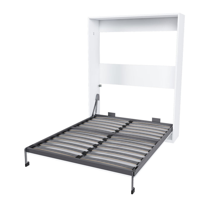Queen Murphy Bed, Foldable Wall Bed, Space Saving Design For Bedrooms - White