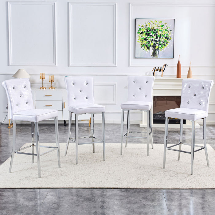 Bar Chairs & Crystal Clasp Design (Set of 2)