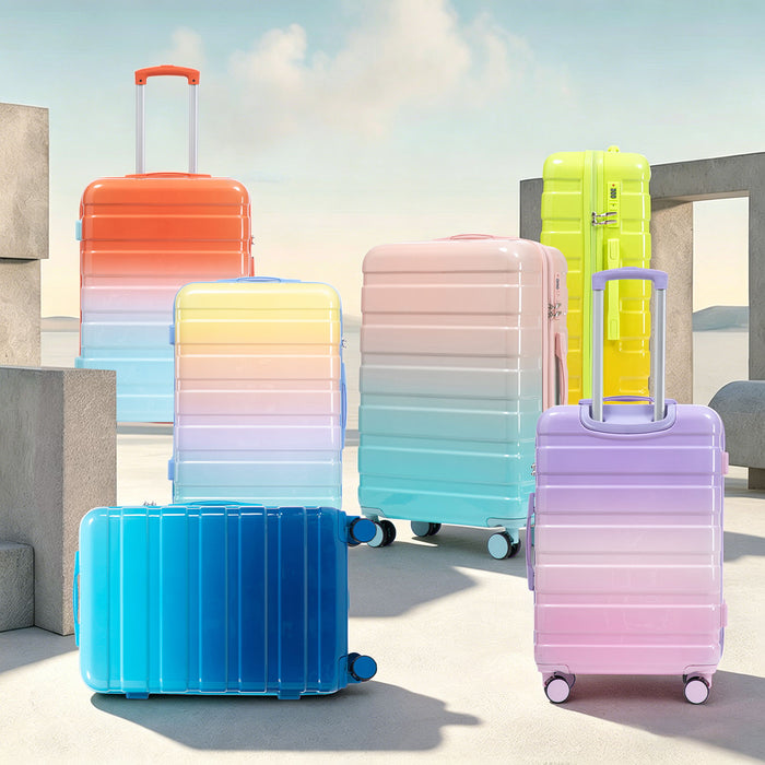 Luggage Set 20" /24" /28" With Combination Lock And Silent Wheels